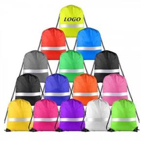 PB0154 Drawstring Bag with Reflective Strip 