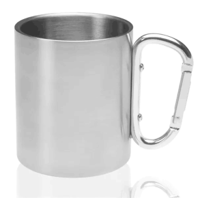 HS0089 10oz Carabnier Handle Stainless Steel Mug